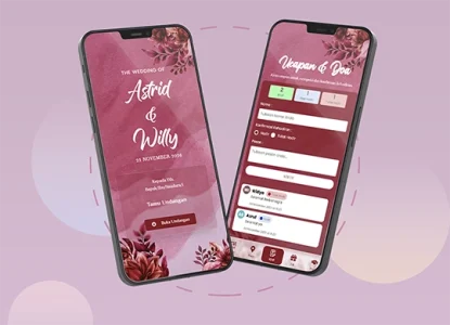 Maroon Watercolor Flowers